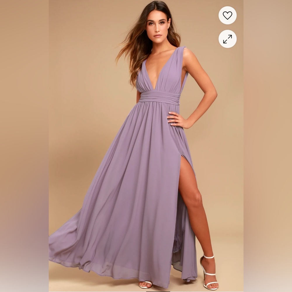 Lulu’s Heavenly Hues Dusty Purple Maxi Dress S